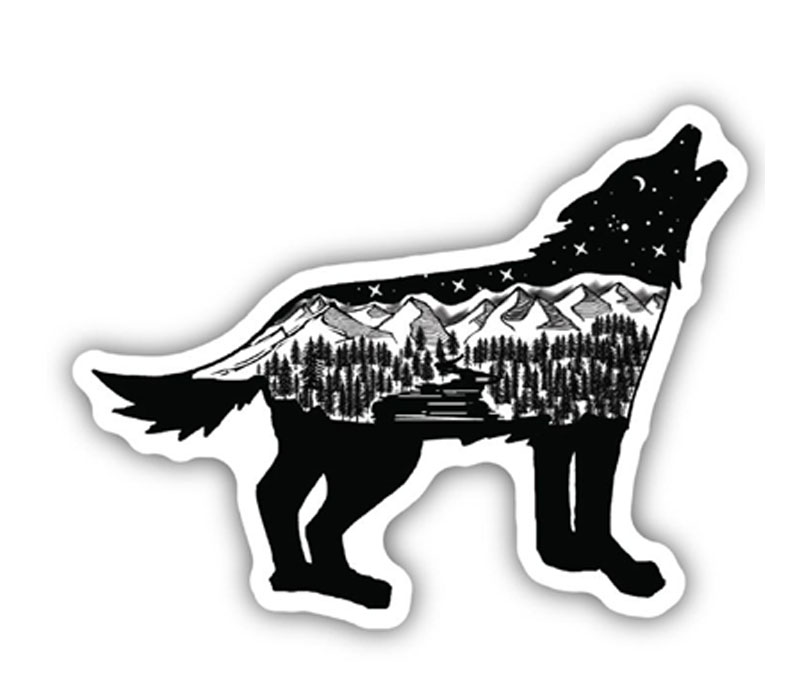 Sticker - Wolf Scene