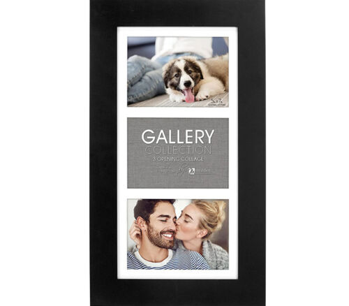 Malden International Collage Wall Frame - Black - 3 Openings at 5x7