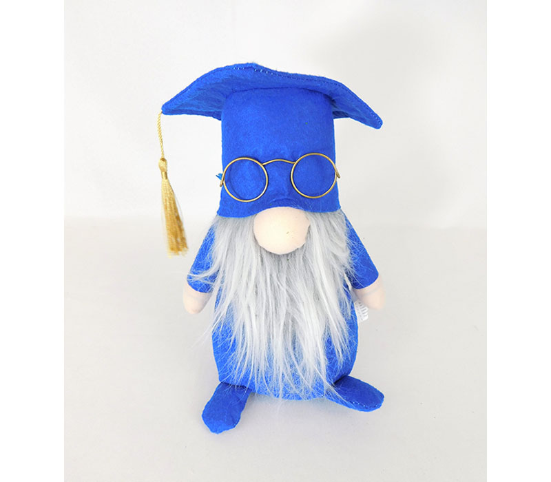 Graduation Gnome - Blue Yellow Grey