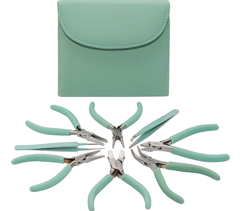 8-Piece Jewelry Pliers Set with Case