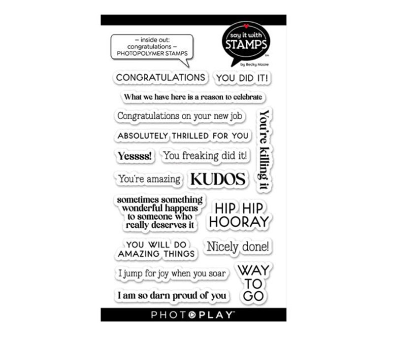 Photo Play Stamp - Inside Out Congratulations
