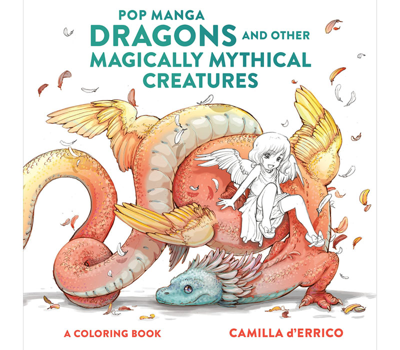 POP Manga Dragon and Other Creatures Coloring Book