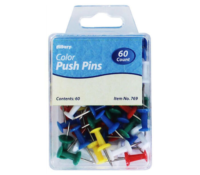 Color Push Pins - 60 Piece