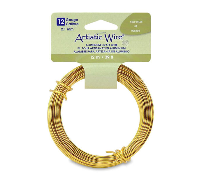 Artistic Wire Aluminum Craft Wire - 12 Gauge - Gold