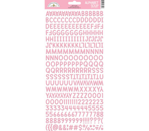Doodlebug Puffy Stickers - Alphabet Soup Cupcake
