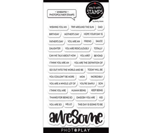 Photo Play Stamps - Say It with Stamps Awesome Word
