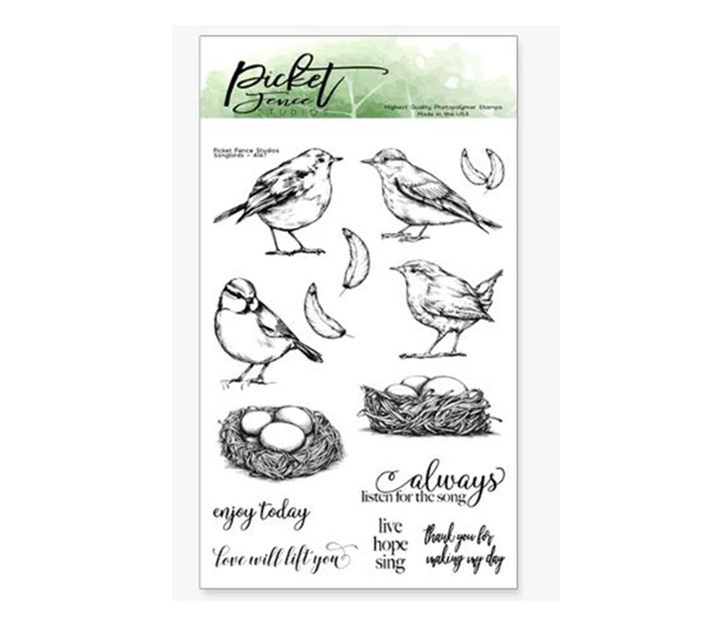 Picket Fence Stamp - Songbirds