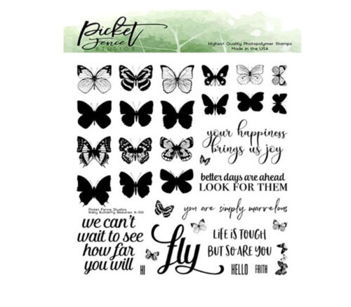 Picket Fence Stamp - Baby Butterfly Beauties