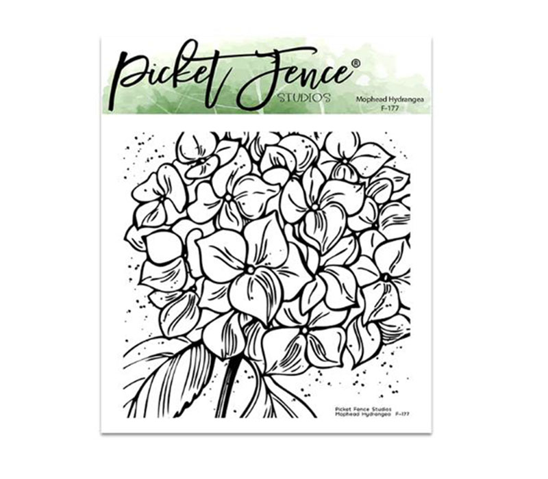 Picket Fence Stamp - Mophead Hydrangea