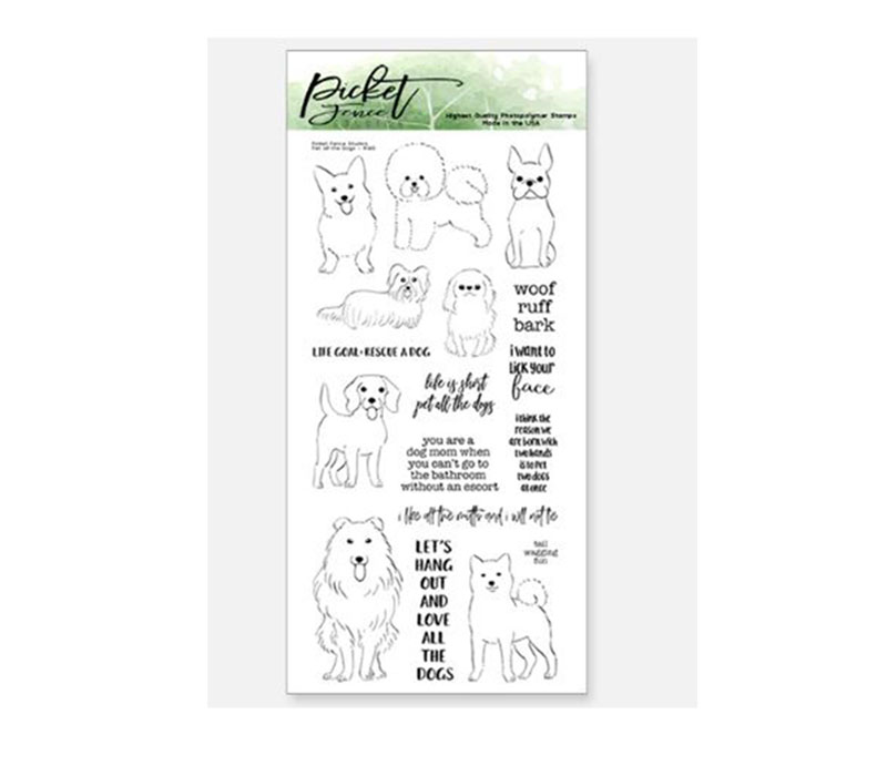 Picket Fence Stamp - Pet all the Dogs