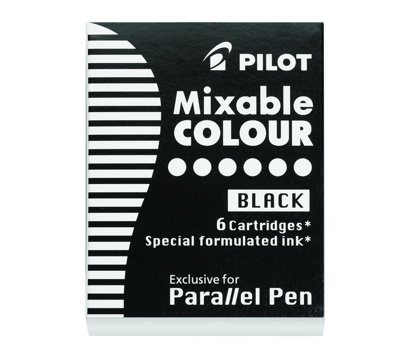 Pilot Parallel Pen Cartridge - Black - 6 Piece