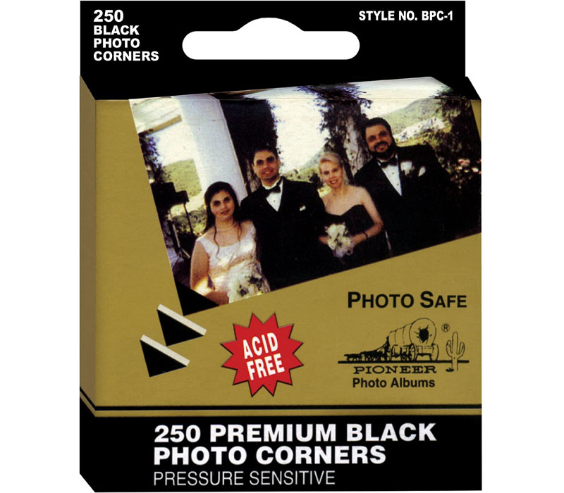 Pioneer Photo Mounting Squares - 250 Pack - Black - Craft Warehouse