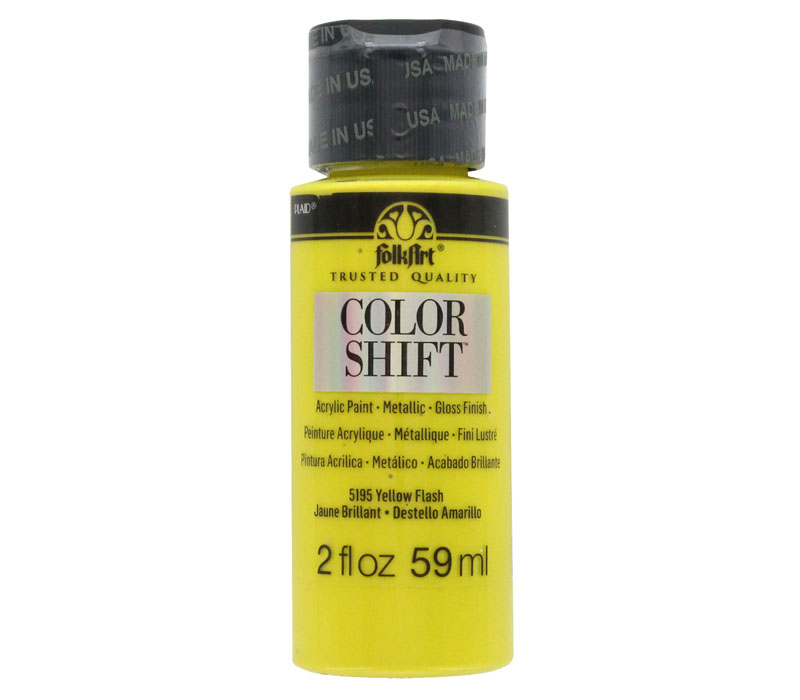 Plaid Folkart - Color Shift Paint 2-ounce Yellow Flash