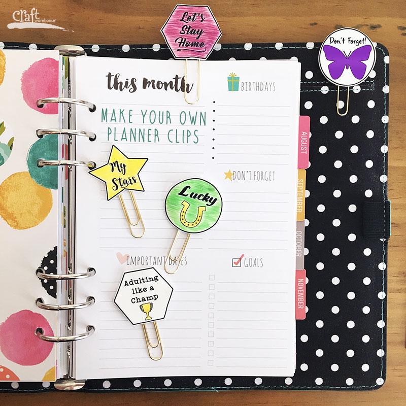 Make your own Planner or Bookmark Clips with Shrinky Dinks