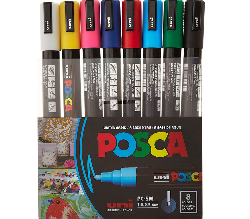 Posca Paint Marker Set - PC-5M Medium Tip - 8 Piece - Craft Warehouse