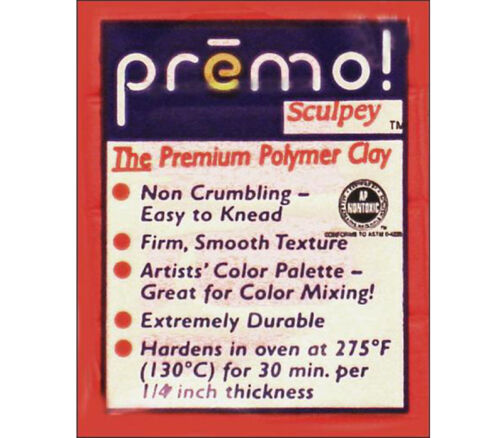 Polyform Premo - Polymer Clay 2-ounce Cadmium Red