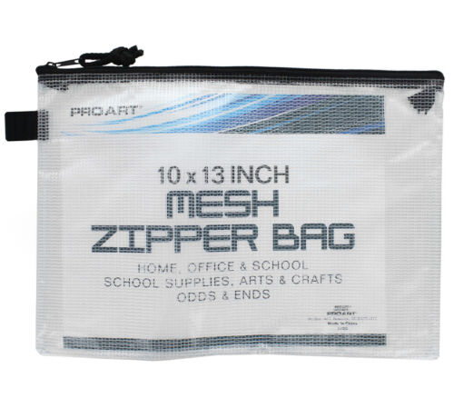 Pro Arts - Mesh and Vinyl Zipper Bag 10-inch x 13-inch