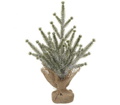 Frosted Pine Tree in Bursack - 13-inch