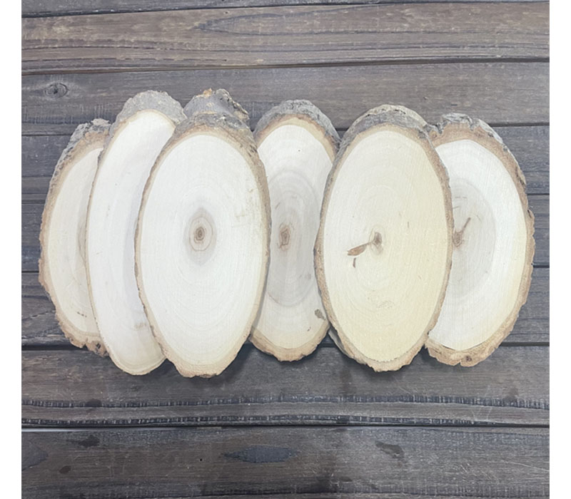 Wooden Oval Slices - 8 Piece