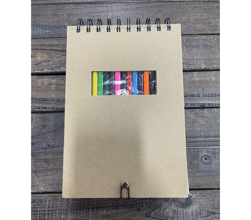 Sketch Journal with Colored Pencil Set