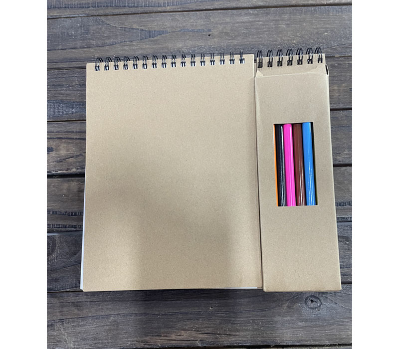 Sketch Journal with Colored Pencil Set