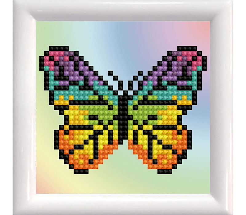 Diamond Dotz with Frame -Rainbow Butterfly