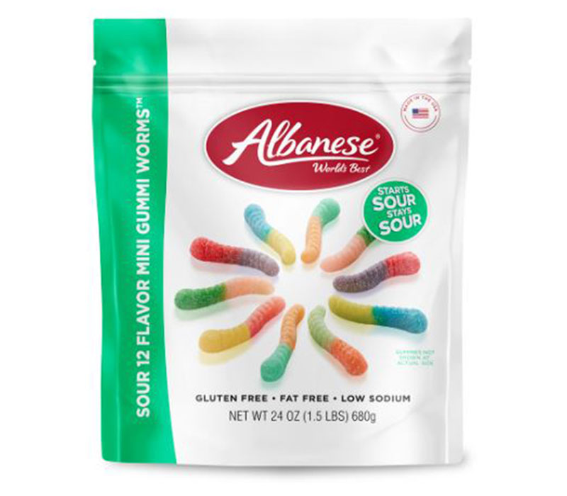 Albanee Sour Gummi Worms - 24-ounce