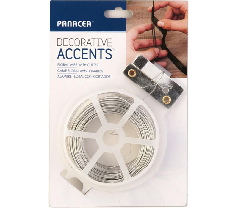 Panacea Floral Wire with Cutter - 26 Gauge - Silver