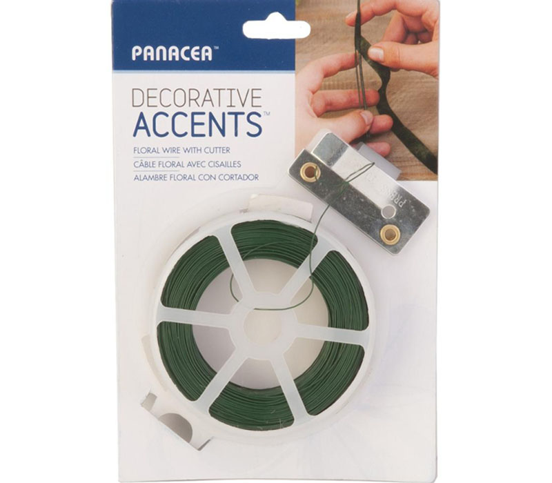 Panacea Floral Wire with Cutter - 26 Gauge - Green