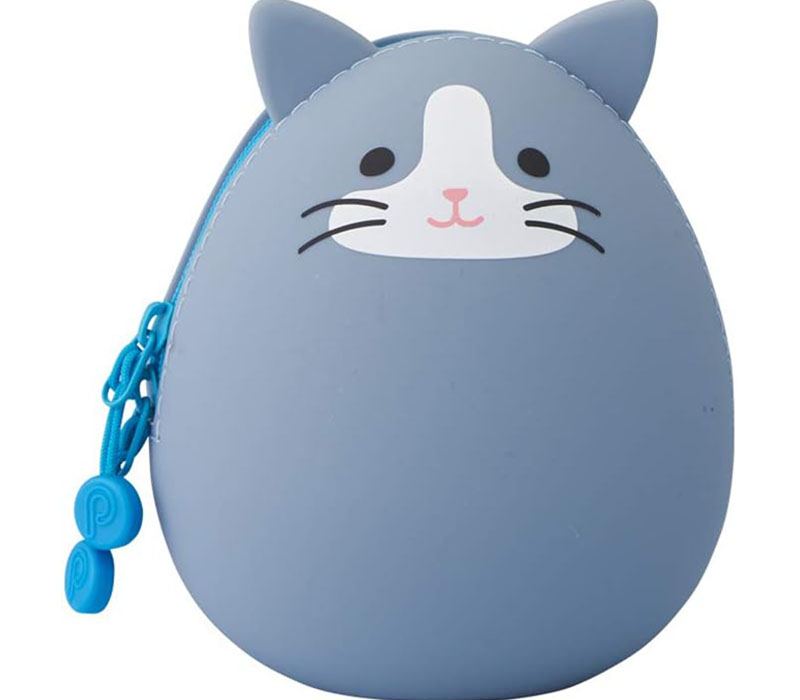 PuniLabo Egg Pouch - Gray Cat