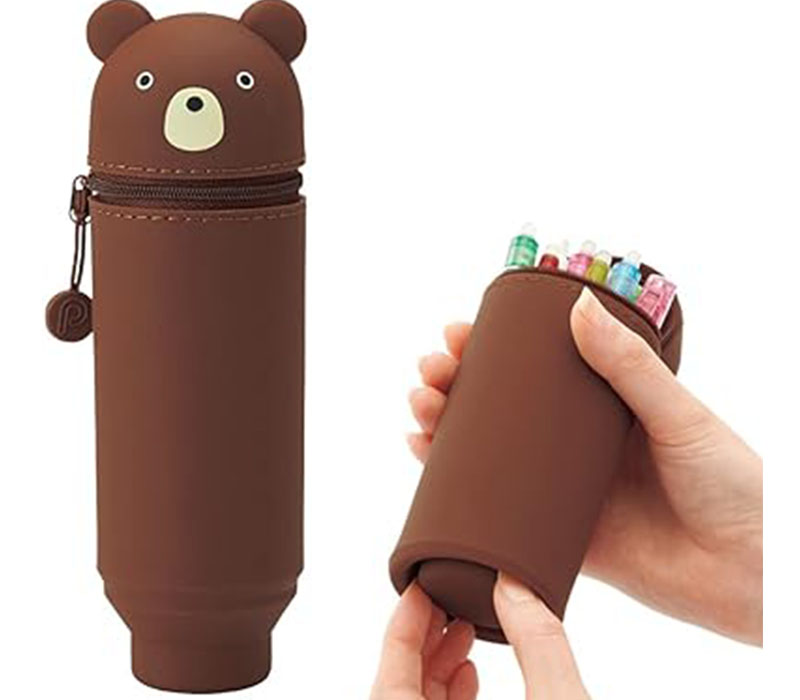 PuniLabo Stand Up Pencil Case - Brown Bear