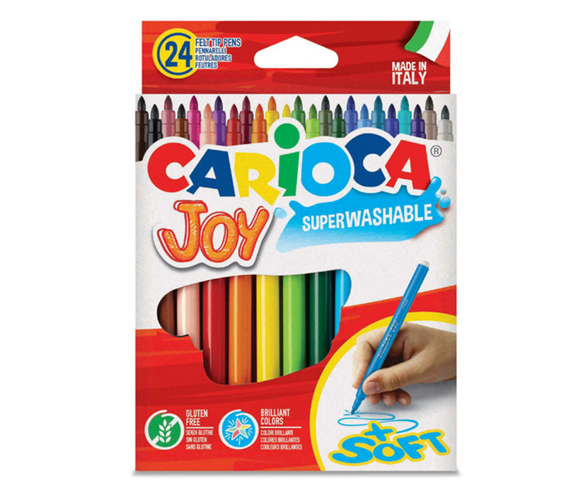 Carioca Joy Superwashable Felt Tip Pen Set - 24 Piece