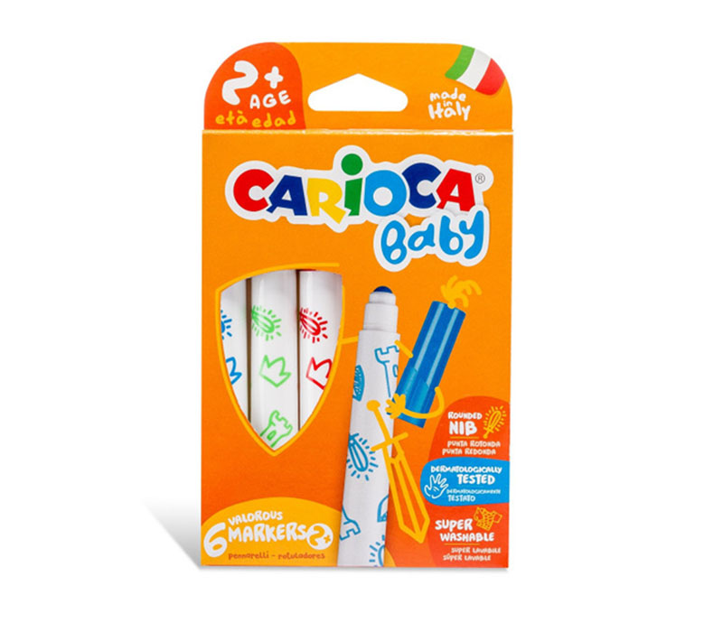 Carioca Baby Superwashable Marker Set - 6 Piece