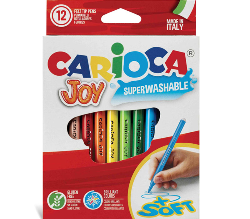 Carioca Joy Superwashable Felt Tip Pen Set - 12 Piece