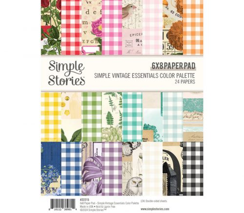 Simple Stories Paper Pack Pad - 6x8 - Simple Vintage Essentials Color Palette