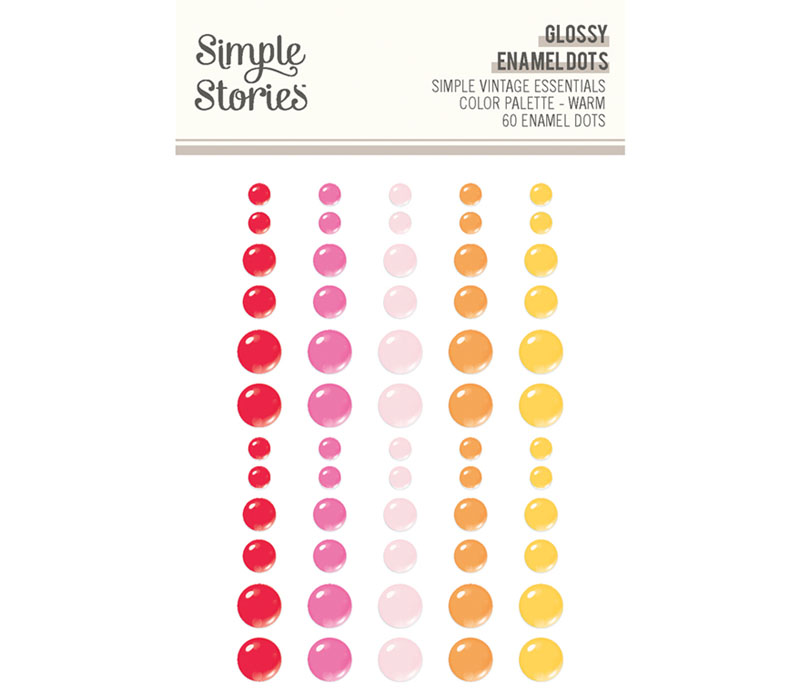 Simple Stories Enamel Dots - Warm