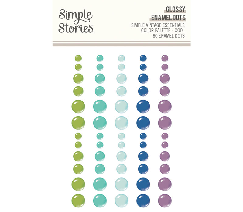 Simple Stories Enamel Dots - Cool