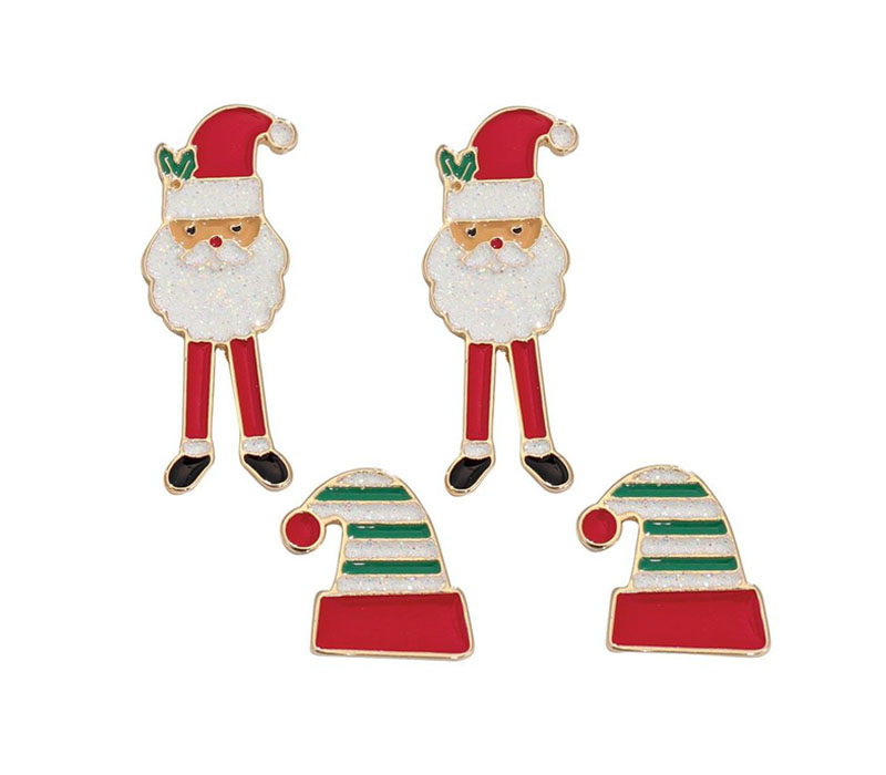 Periwinkle Earrings - Santa and Elf Hats