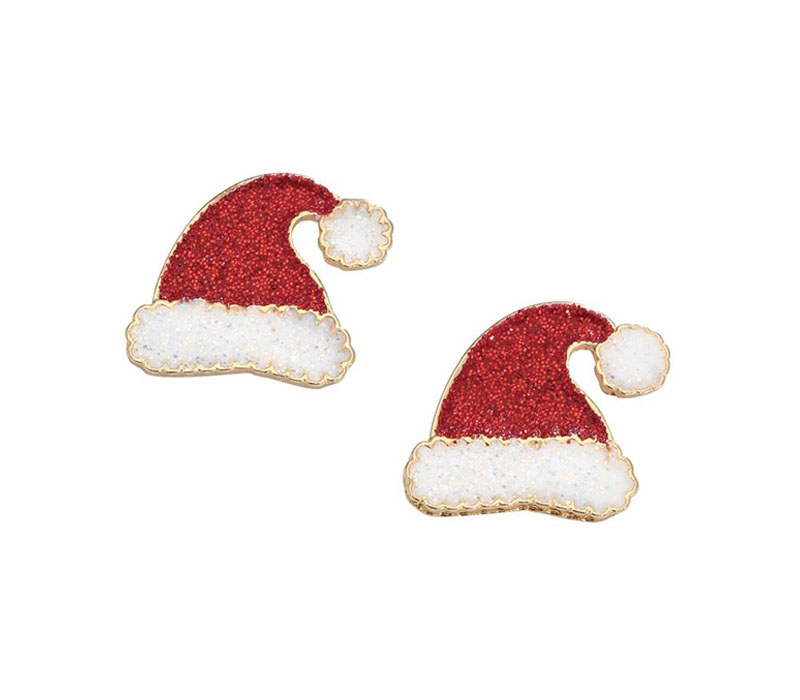 Periwinkle Earrings - Santa Hats