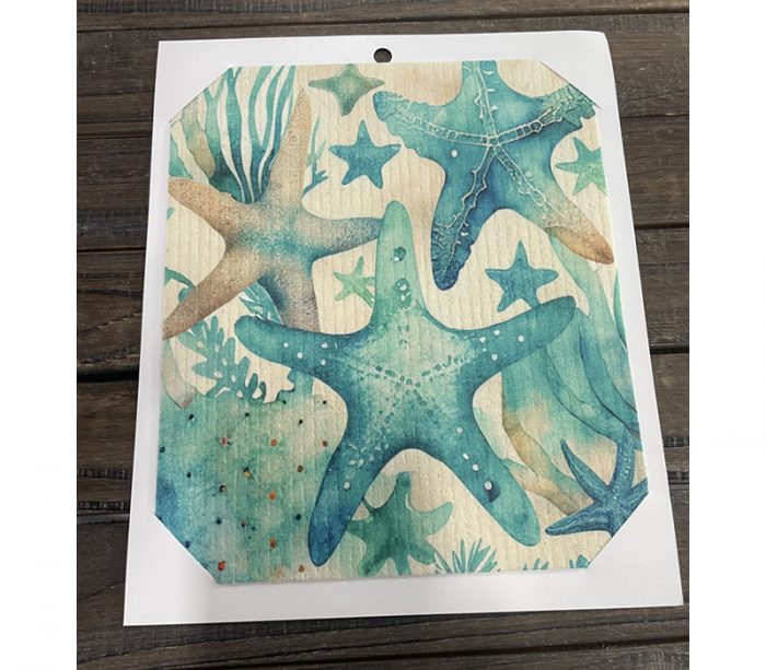 CJ Bella Swedish Towel - Blue Starfish