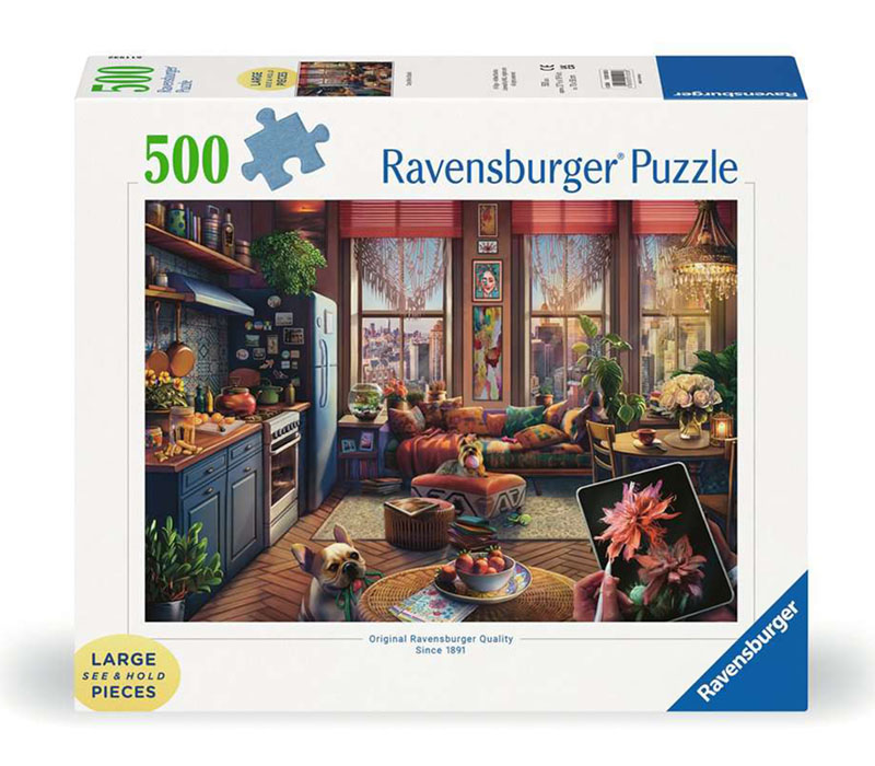 Ravensburger Cozy Boho Studio Puzzle - 500 Piece Large Format