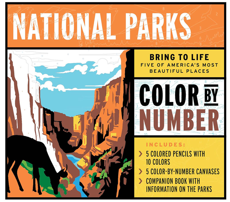 National Parks Color by Number Kit