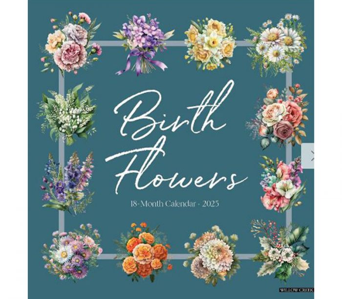 Willow Creek 2025 Birth Flowers Wall Calendar