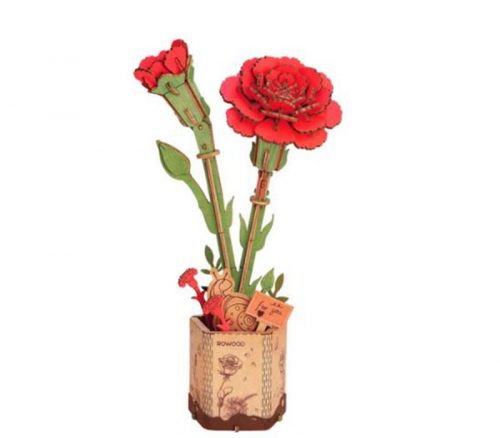 Robotime Rowood Red Carnation