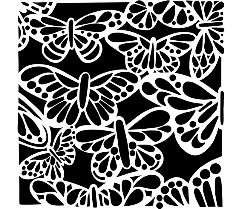 The Crafters Workshop Butterfly Bounty Stencil