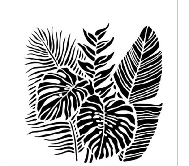 The Crafters Workshop Tropical Fronds Stencil