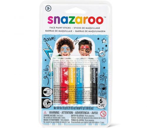 Snazaroo Face Paint Sticks Set - 6 Piece - Boys