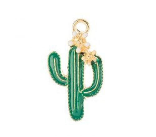 Sweet and Petite Mini Catus Charm - 6 Charms