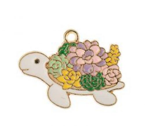 Sweet and Petite Mini Turtle Charm - 5 Charms