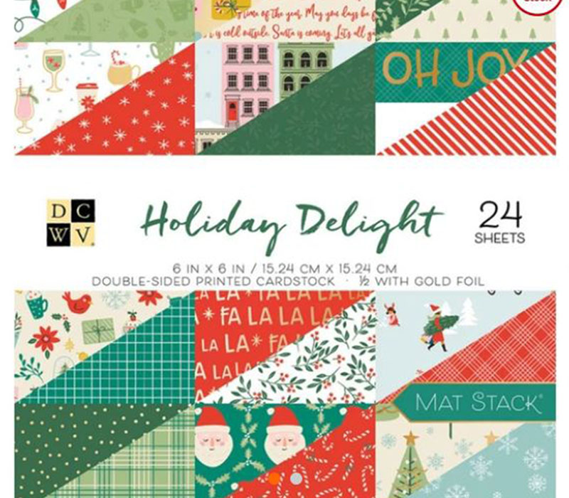 Pink Paislee Paper Pad - 6x6 - Holiday Delight